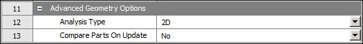 Advanced Geometry Options