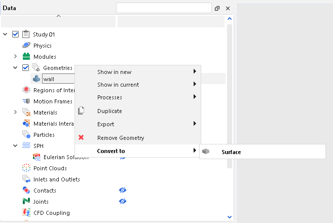 将Wall转换为Surface。