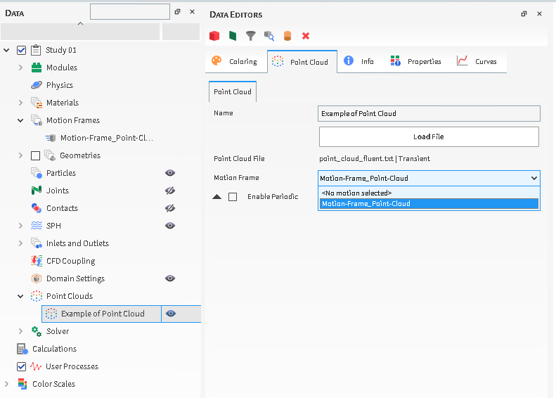 如何设置点云的运动坐标系