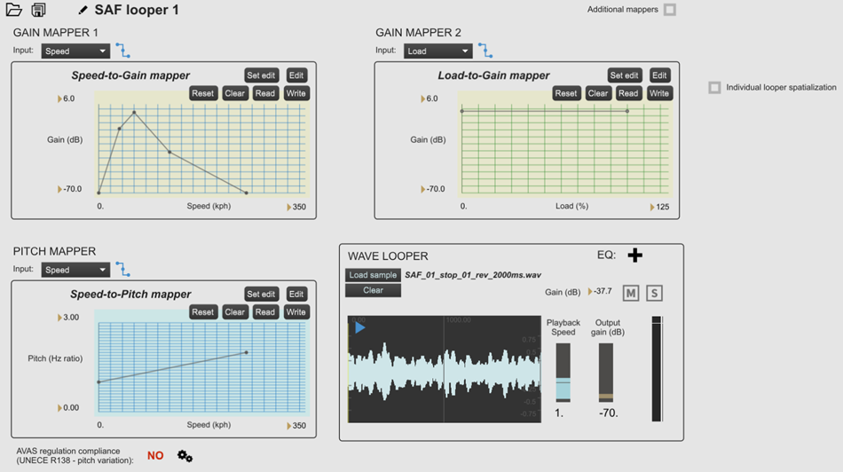Configuring a SAF Sound Function