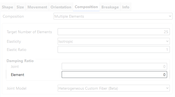Element Damping Ratio.