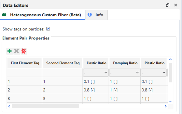 Options for the Heterogeneous Custom Fiber (Beta) module.