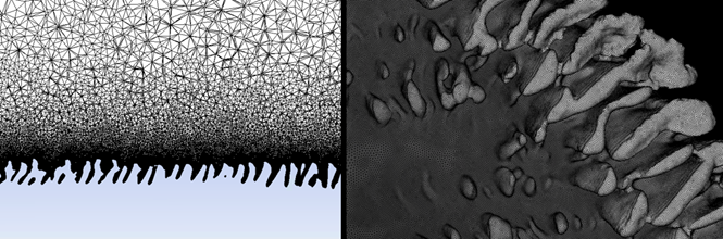 Volume (Left) and Surface (Right) Meshes Generated During the Multishot Process