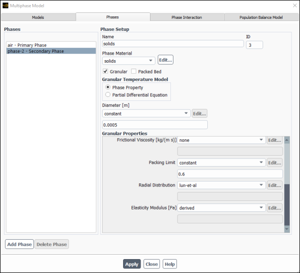 Chapter 27: Using the Eulerian Granular Multiphase Model with Heat Transfer