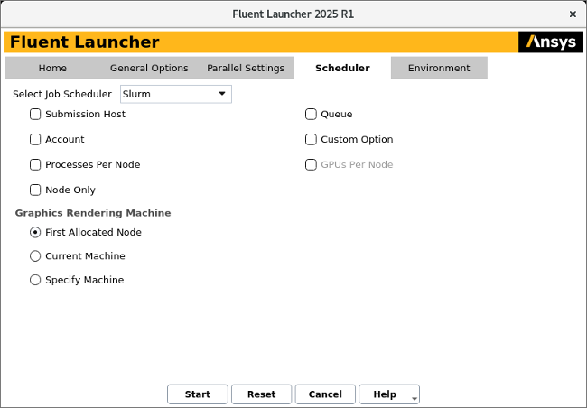 44.2. Starting Parallel Ansys Fluent Using Fluent Launcher