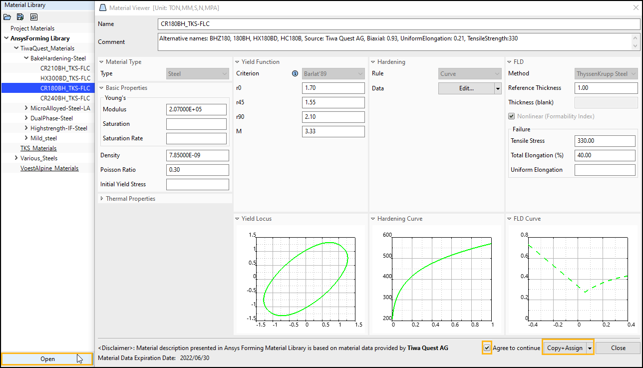 Material library and viewer