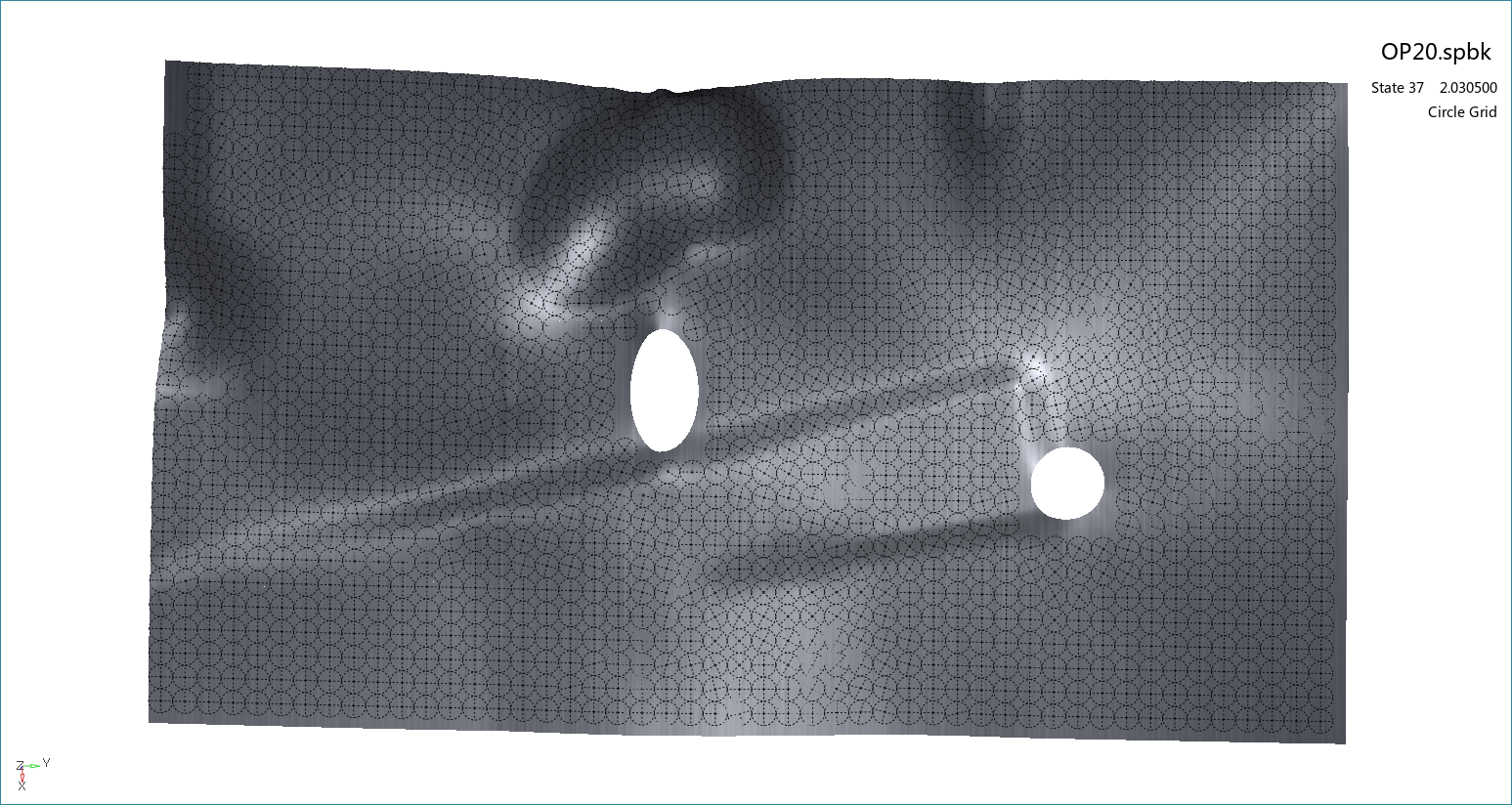 Example of a circle grid diagram