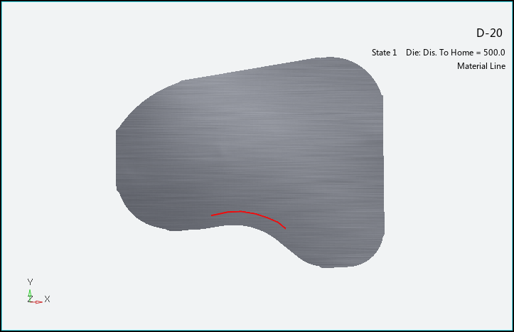 Example of a material line diagram