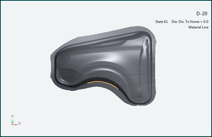 Example of a material line diagram