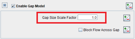 Enable Gap Model and Gap Size Scale Factor on the Gap Feature Mesh Control panel