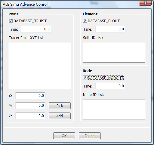 Advance control paramters