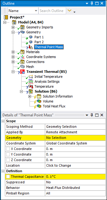 Thermal Point Mass