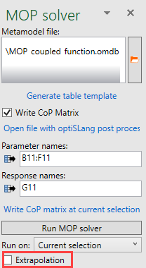 Using the MOP Solver