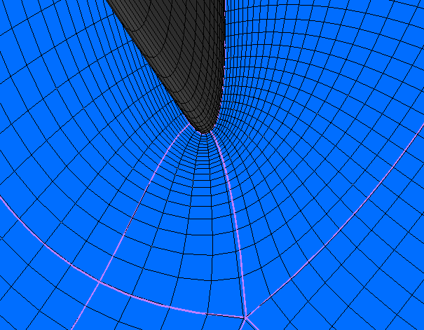Mesh at Blade-Hub Intersection
