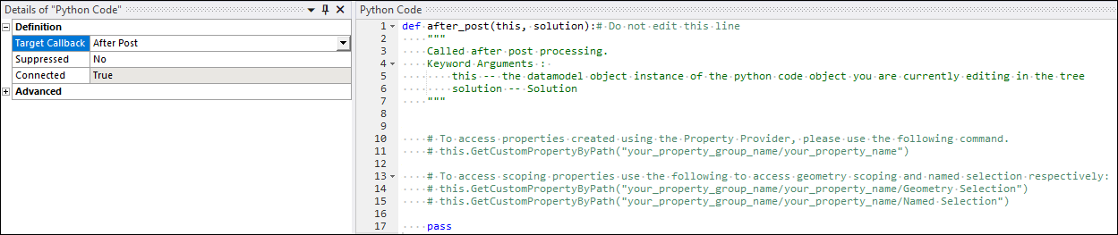 21.1.2. Execute Python Code Based on an Event - Specify Callback