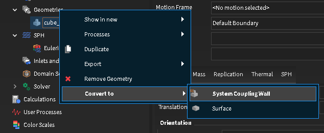 Convert Geometry to System Coupling Wall
