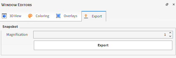 Export settings in the Window Editors panel (3D Views and Motion Preview windows only)