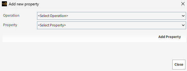 Add new property dialog