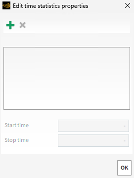 Edit time statistics properties dialog