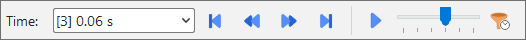 Time toolbar showing the output time at 0.06 s (3rd Output file)