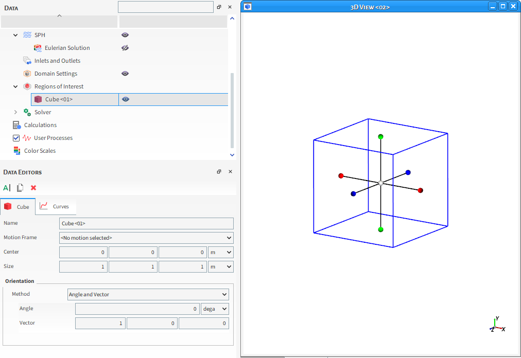 Cube Region of Interest during project setup