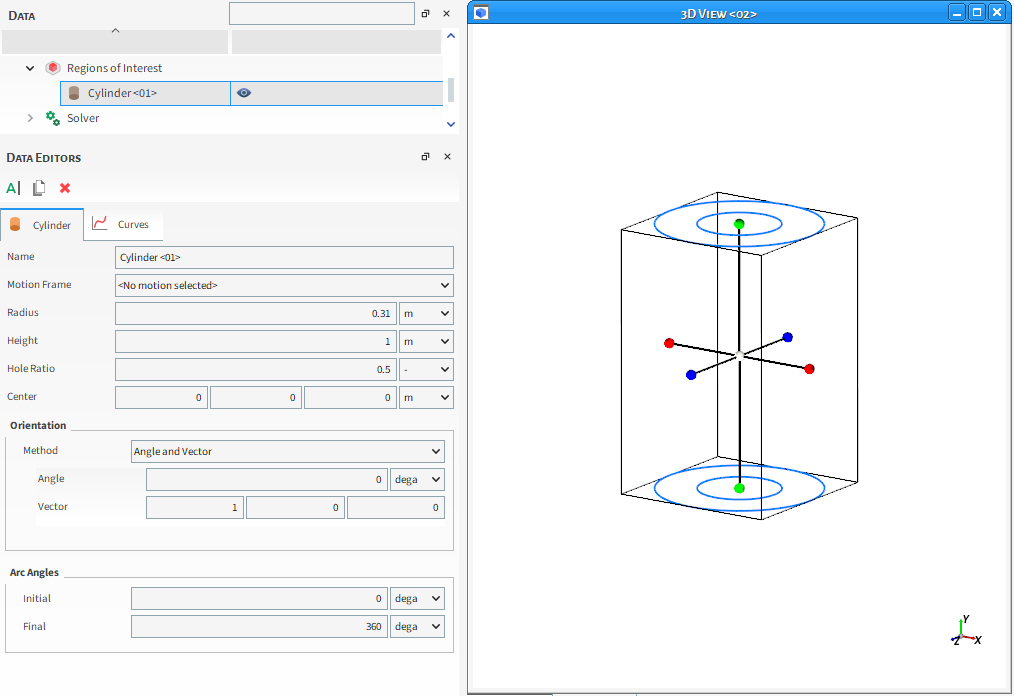 Cylinder Region of Interest