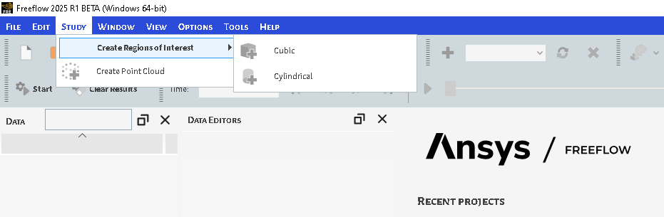 Data Panel, additional Study parameters