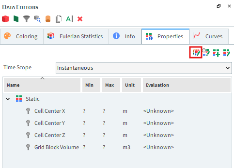 Add and edit properties from SPH button location