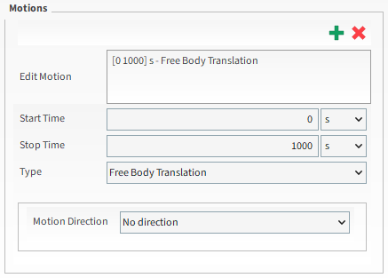 New Motion showing Free Body Translation parameters