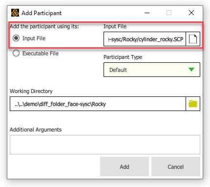 Add Participant: System Coupling File from FreeFlow