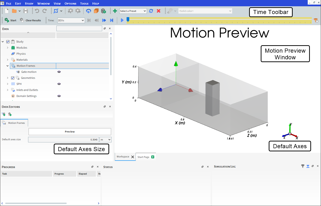 Components of a Motion Preview Window