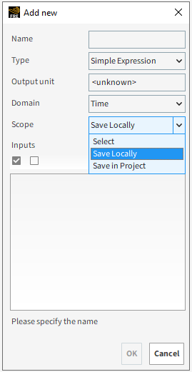 Save Custom Properties In the Project or Locally