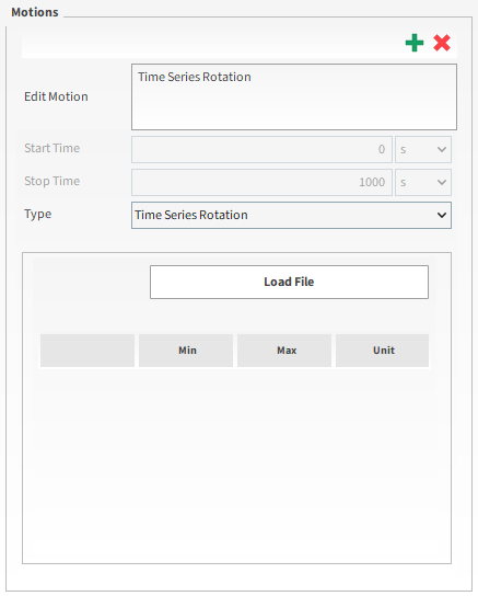 New Motion showing Time Series Rotation parameters