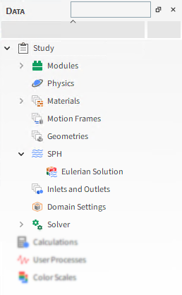 Data Panel, default view