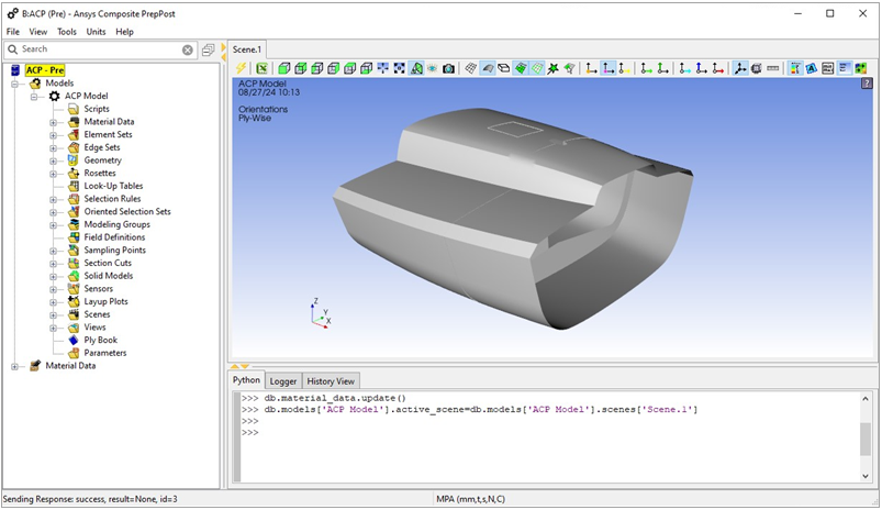 Ansys Composite Prep Application GUI