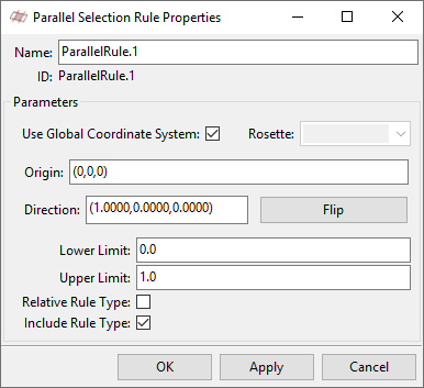 Definition of a Parallel Selection Rule