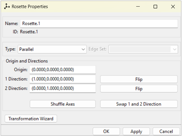 Rosette Properties Dialog