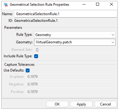 Geometrical Selection Rule Properties