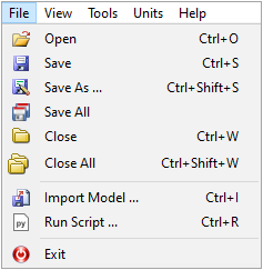 Stand-Alone File Menu