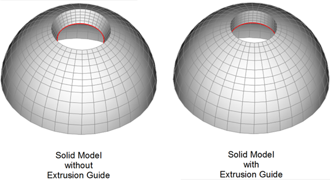 Extrusion with and without an Edge Set Guide