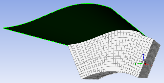 Extrusion with Snap-To Geometry at the Top (Shell Geometry also Displayed)