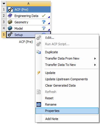 Properties from Right-Click Context Menu