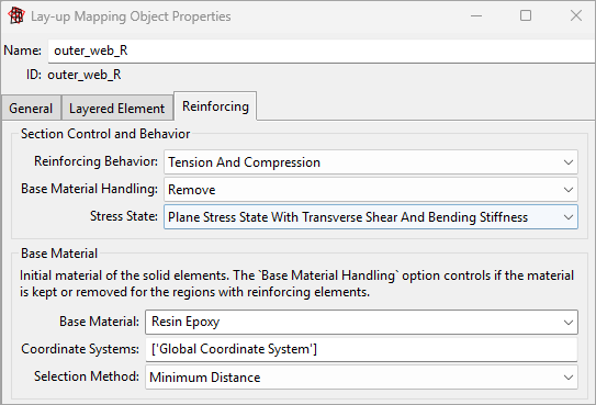 Reinforcing Tab of the Layup Mapping Object