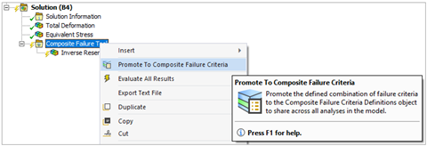 Promote the Failure Criteria Definition of the Composite Failure Tool