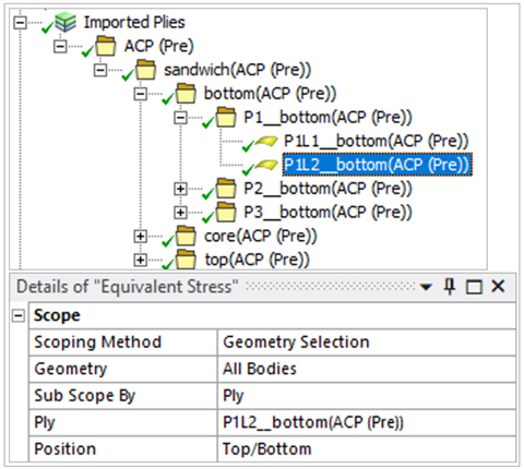 Select a Ply in the Imported Plies Group