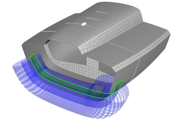 Example of a tube rule with an outer and inner radius