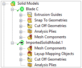 Solid Model Folder with a Standard Solid Model and an Imported Solid Model