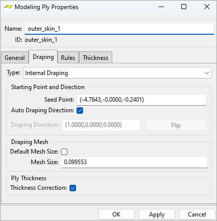 Internal Draping Definition