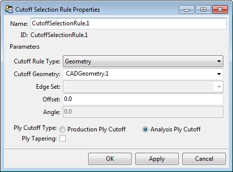 Cut-Off Selection Rule Properties