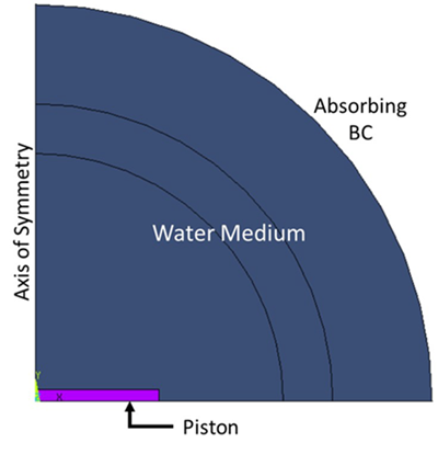 2D Model of Circular Piston in Water Medium